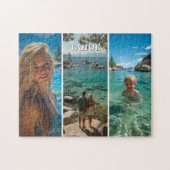 Three Vertical Strip Boho Photo 11x14 Puzzle (Horizontal)