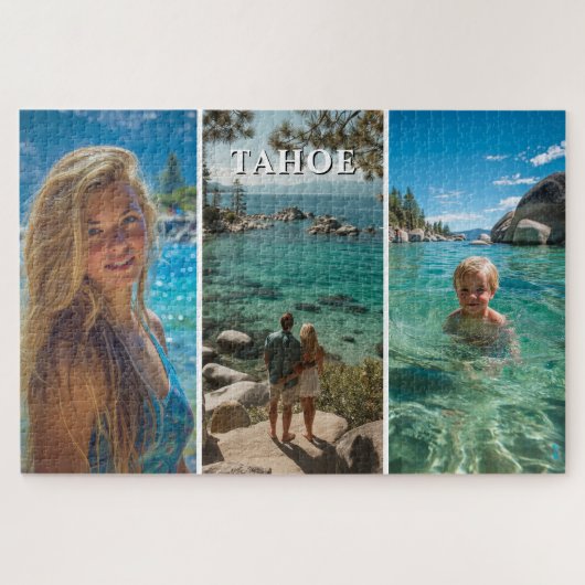 Three Vertical Strip Boho Photo 20x30 Puzzle (Horizontal)
