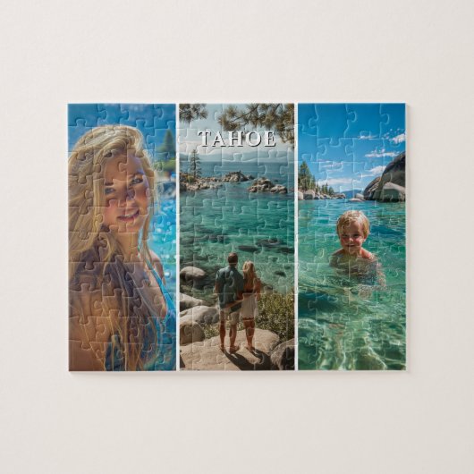 Three Vertical Strip Boho Photo 8x10 Puzzle (Horizontal)