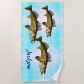 Three Walleyes Strandtuch (Vorderseite)