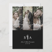 Three Wedding Photo Collage Many Thanks Quote Dankeskarte (Vorderseite)