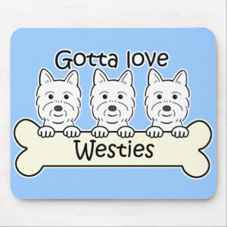 Three Westies Mousepad