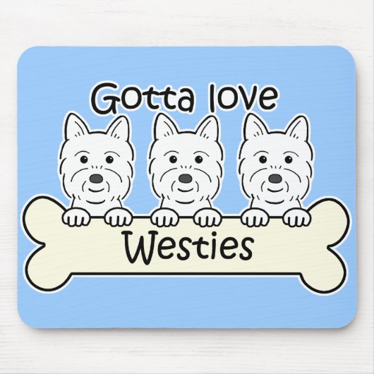 Three Westies Mousepad (Vorne)