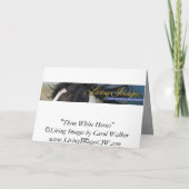 Three White Horses Greeting Card Karte (Rückseite)