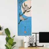 Three Wild Ges Flying, von Utagawa Hiroshige Poster (Heimbüro)