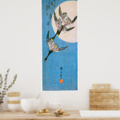 Three Wild Ges Flying, von Utagawa Hiroshige Poster (Küche)