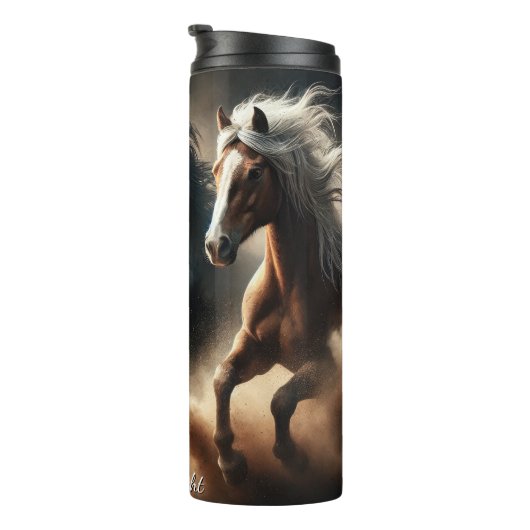 Three Wild Horses Dusty Gallop Thermosbecher (Nach rechts gedreht)