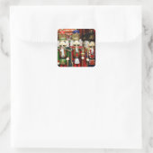 Three Wise Crackers - Nutcracker Soldiers Quadratischer Aufkleber (Tasche)