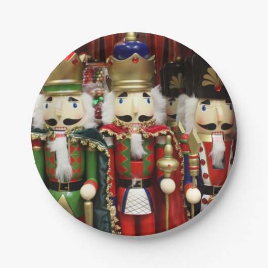 Three Wise Crackers - Nutcracker Weihnachten Pappteller (Vorderseite)