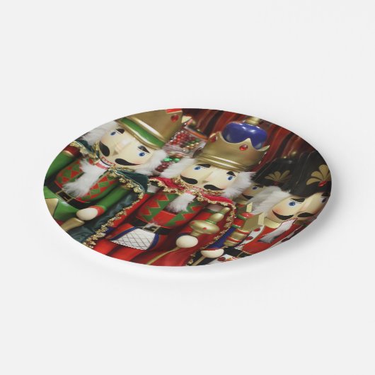 Three Wise Crackers - Nutcracker Weihnachten Pappteller (Schrägansicht)