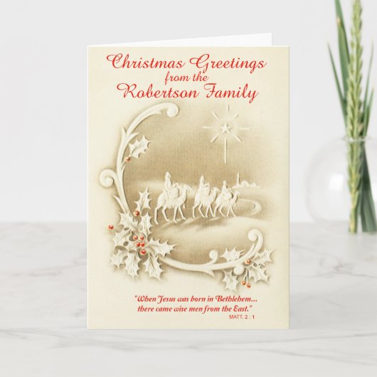 Three Wise M enChristmas Card Feiertagskarte (Vorderseite)