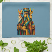 Three Wise Men Abstract Nativity Art Geschirrtuch (Gefaltet)