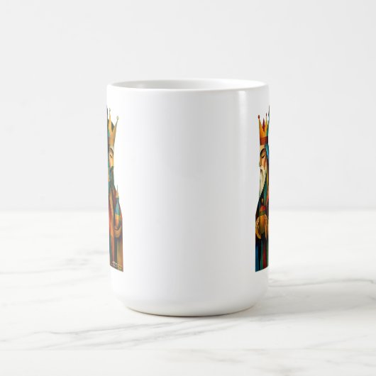 Three Wise Men Abstract Nativity Art Kaffeetasse (Mittel)