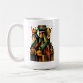 Three Wise Men Abstract Nativity Art Kaffeetasse (Links)