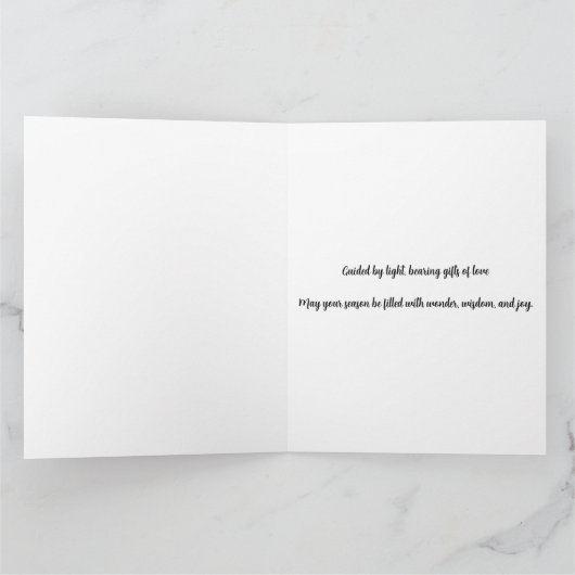 Three Wise Men Abstract Nativity Art Karte (Innenseite)