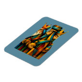Three Wise Men Abstract Nativity Art Magnet (Linke Seite)