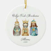 Three Wise Men Baby's First Christmas Nativity Keramik Ornament (Vorne)