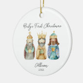 Three Wise Men Baby's First Christmas Nativity Keramik Ornament (Links)