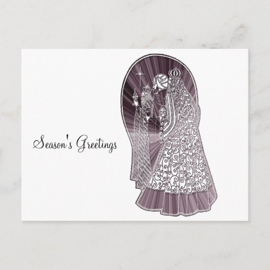 Three Wise Men Christmas Art Feiertagspostkarte (Vorderseite)