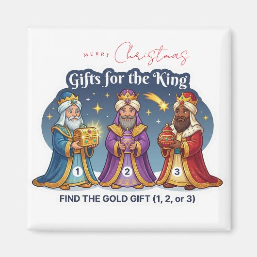 Three Wise Men Christmas Gifts Logic Game Magnet (Vorne)