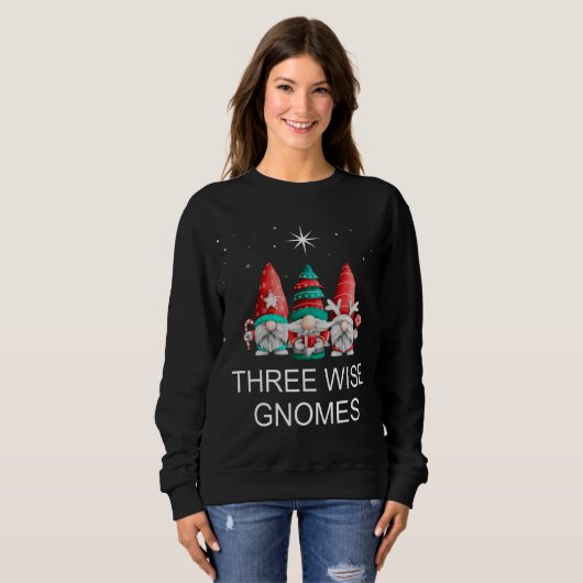 Three Wise Men Christmas Gnomes Sweatshirt (Vorne ganz)