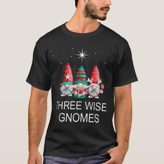Three Wise Men Christmas Gnomes T-Shirt (Vorderseite)