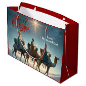Three Wise Men Christmas Große Geschenktüte (Rückseite Schrägansicht)