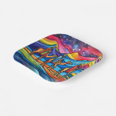 Three Wise Men Colorful Christmas Holiday Pappteller (Gewinkelt)