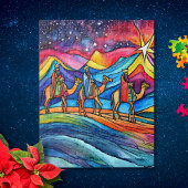 Three Wise Men Colorful Christmas Holiday Puzzle