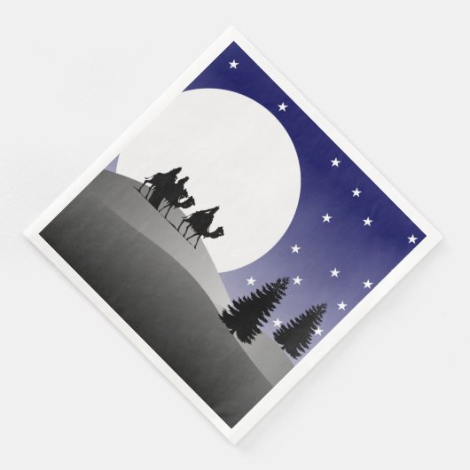 Three Wise Men Grafische Weihnachten Serviette (Ecke)