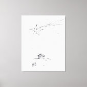 Three Wise Men – Minimalist Nativity Sketch Leinwanddruck (Vorderseite)