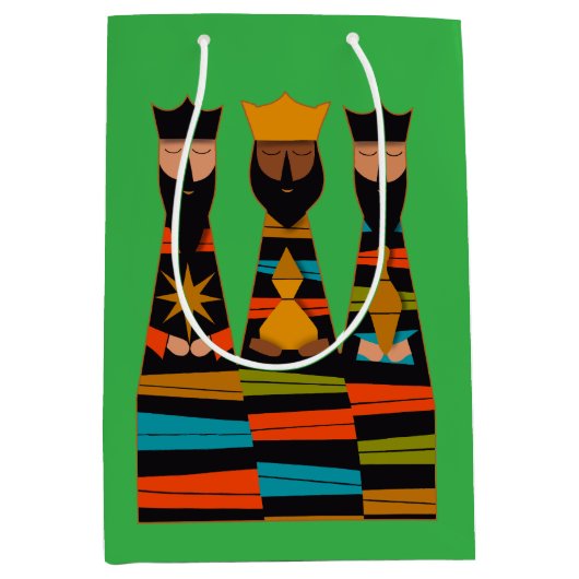 Three Wise Men Modern Mid-Century Mittlere Geschenktüte (Vorderseite)