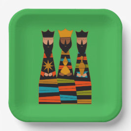 Three Wise Men Modern Mid-Century Pappteller