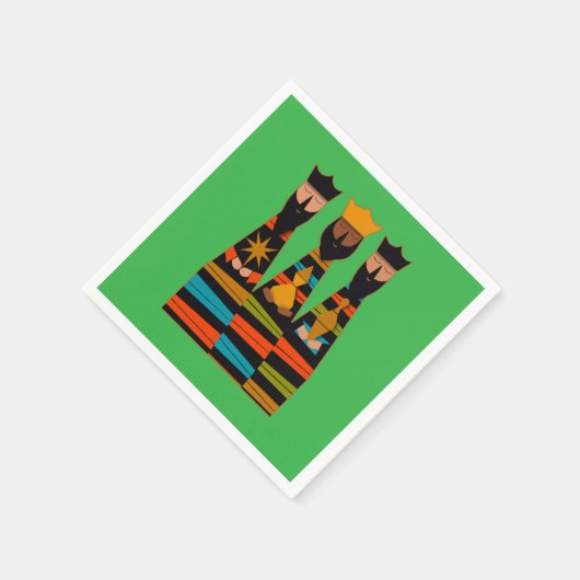 Three Wise Men Modern Mid-Century Serviette (Ecke)