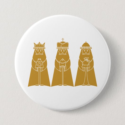 Three Wise Men Modern Nativity Kings Button (Vorderseite)