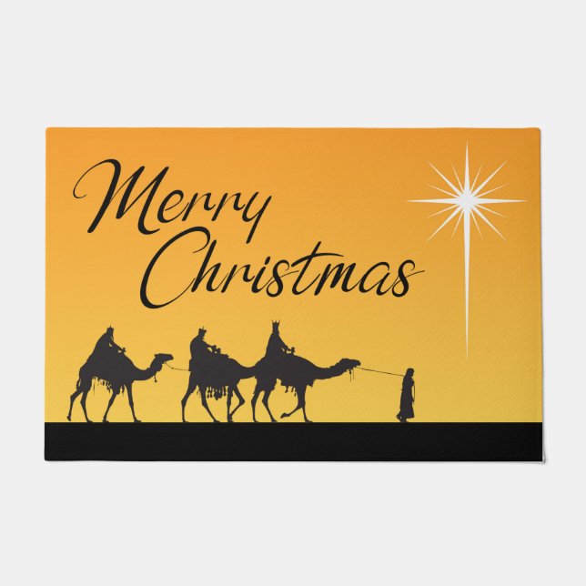 Three Wise Men Religious Merry Christmas Doormat Fußmatte (Vorderseite)