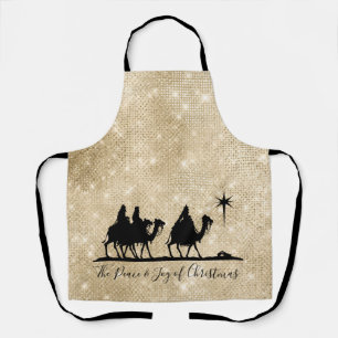Three Wise Men Silhouette Black/Gold ID424 Schürze