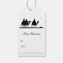 Three Wise Men Silhouette Gift Tag Geschenkanhänger