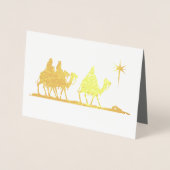 Three Wise Men Silhouette Gold ID424 Folienkarte (Vorderseite)