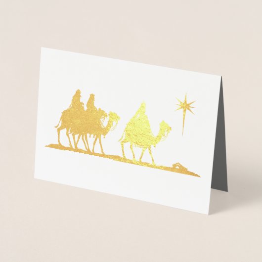 Three Wise Men Silhouette Gold ID424 Folienkarte (Vorderseite)