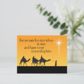 Three Wise Men Star Bethlehem Weihnachts Postcar Postkarte (Stehend Vorderseite)