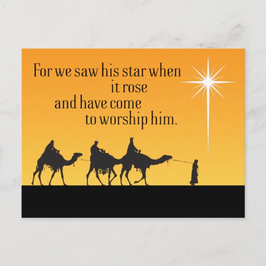Three Wise Men Star Bethlehem Weihnachts Postcar Postkarte (Vorderseite)