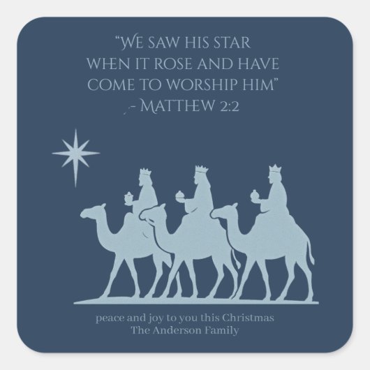 Three Wise Men Sticker – Following the Star (Vorderseite)