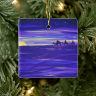 Three wise men watercolor Personalized keepsake Keramikornament