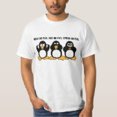 Three Wise Pinguins Spaß T-Shirt (Vorderseite)