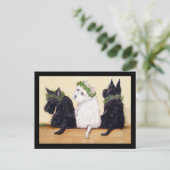 Three Wise Terriers Postkarte (Stehend Vorderseite)