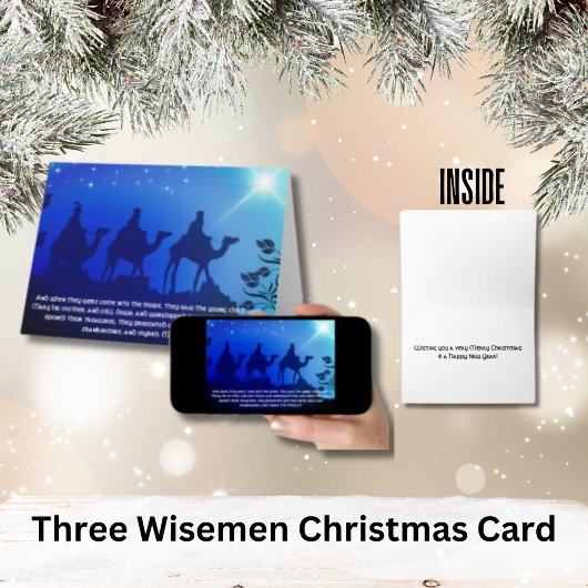 Three Wisemen Blue Star Karte
