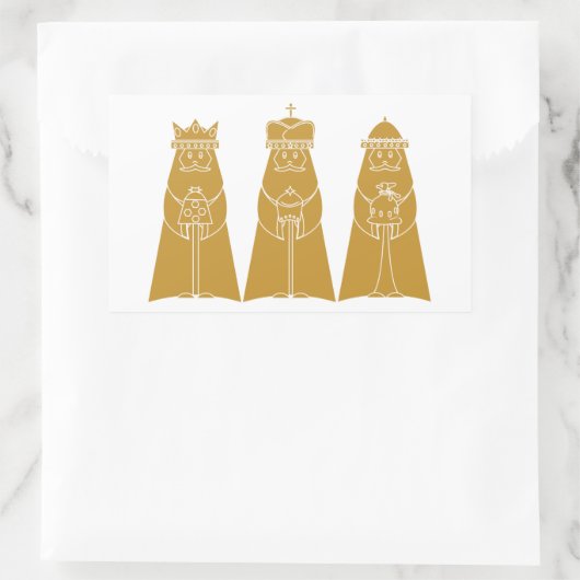 Three Wisemen Rechteckiger Aufkleber (Tasche)