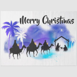 Three Wisemen und Weihnachts Nativity Seidenpapier