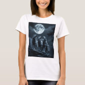 Three Wolves Howling at the Full Moon - Three Wolf T-Shirt (Vorderseite)